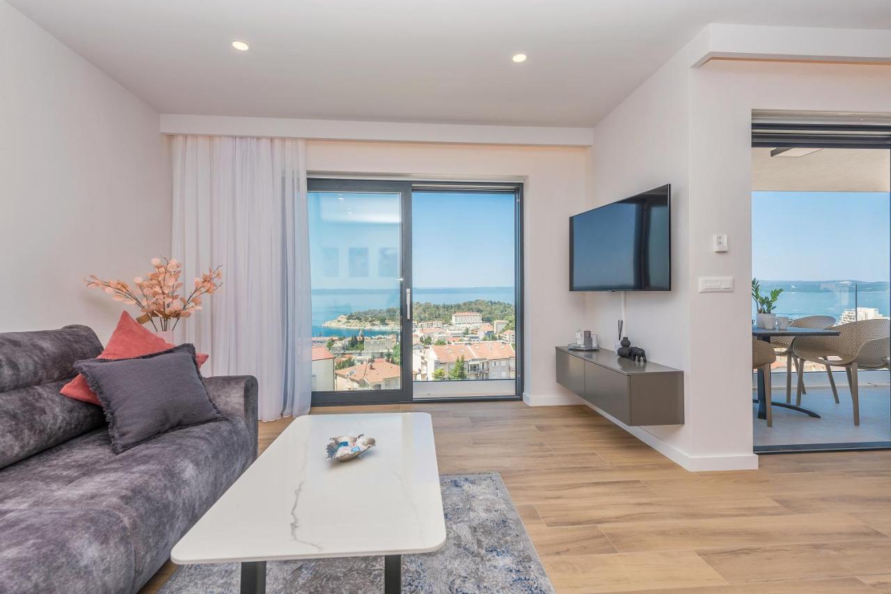 Luxury Adria Sea & City View Apartment Makarska Esterno foto