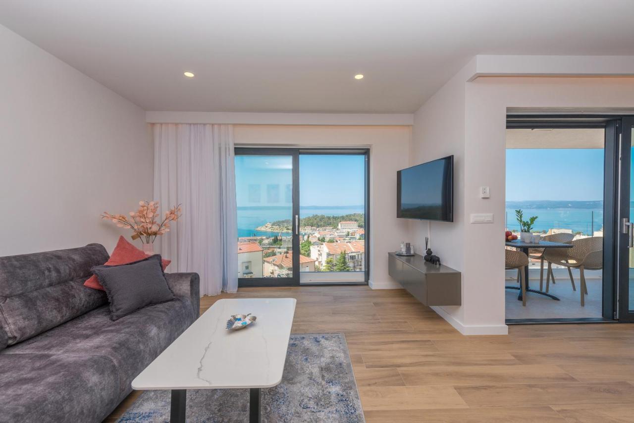 Luxury Adria Sea & City View Apartment Makarska Esterno foto