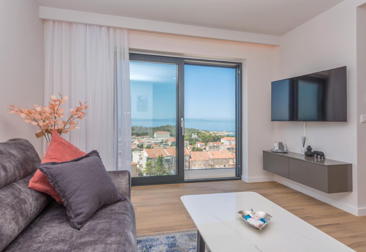 Luxury Adria Sea & City View Apartment Makarska Esterno foto